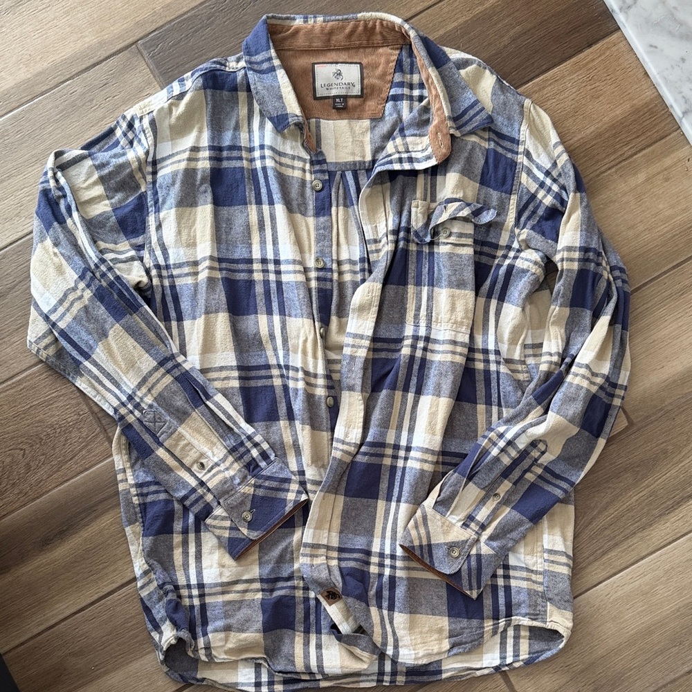 Legendary Whitetails Brown and Blue Flannel